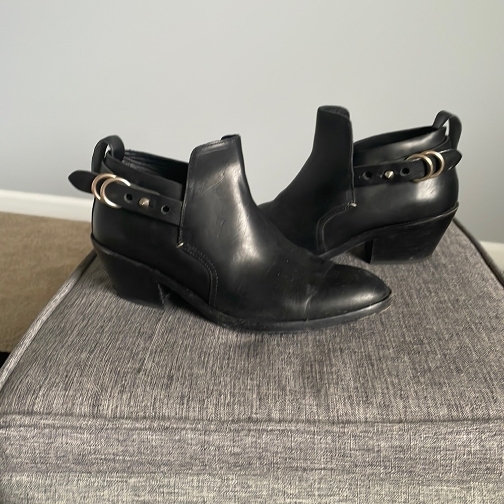 Rag & Bone black leather ankle boots